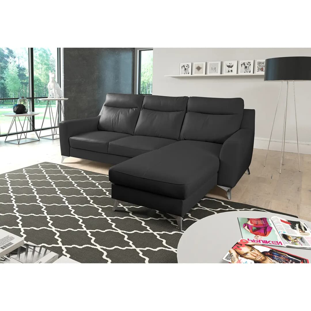 Ecksofa Navarro | Schwarz
