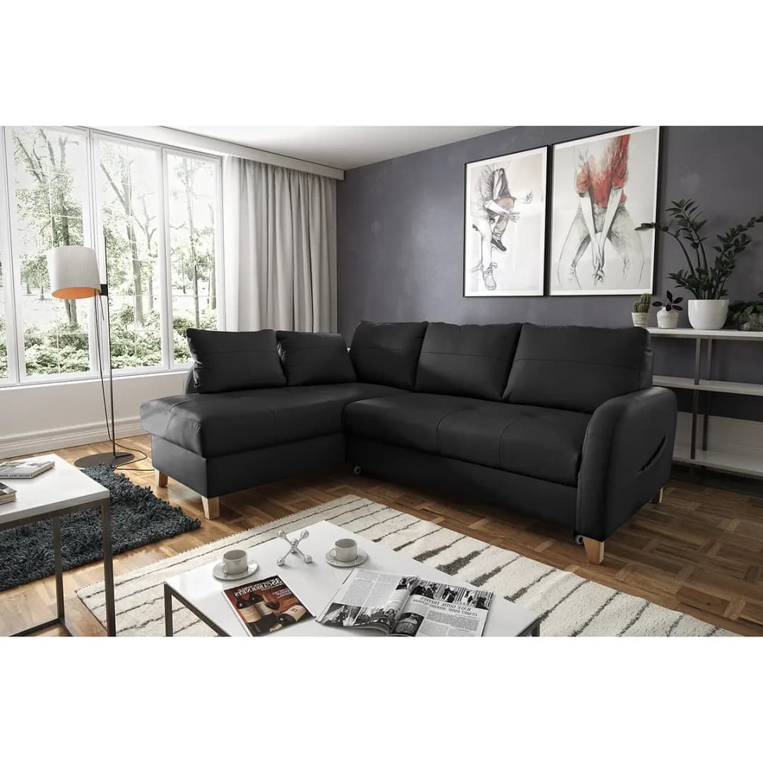 Ecksofa Monserrat | Schwarz