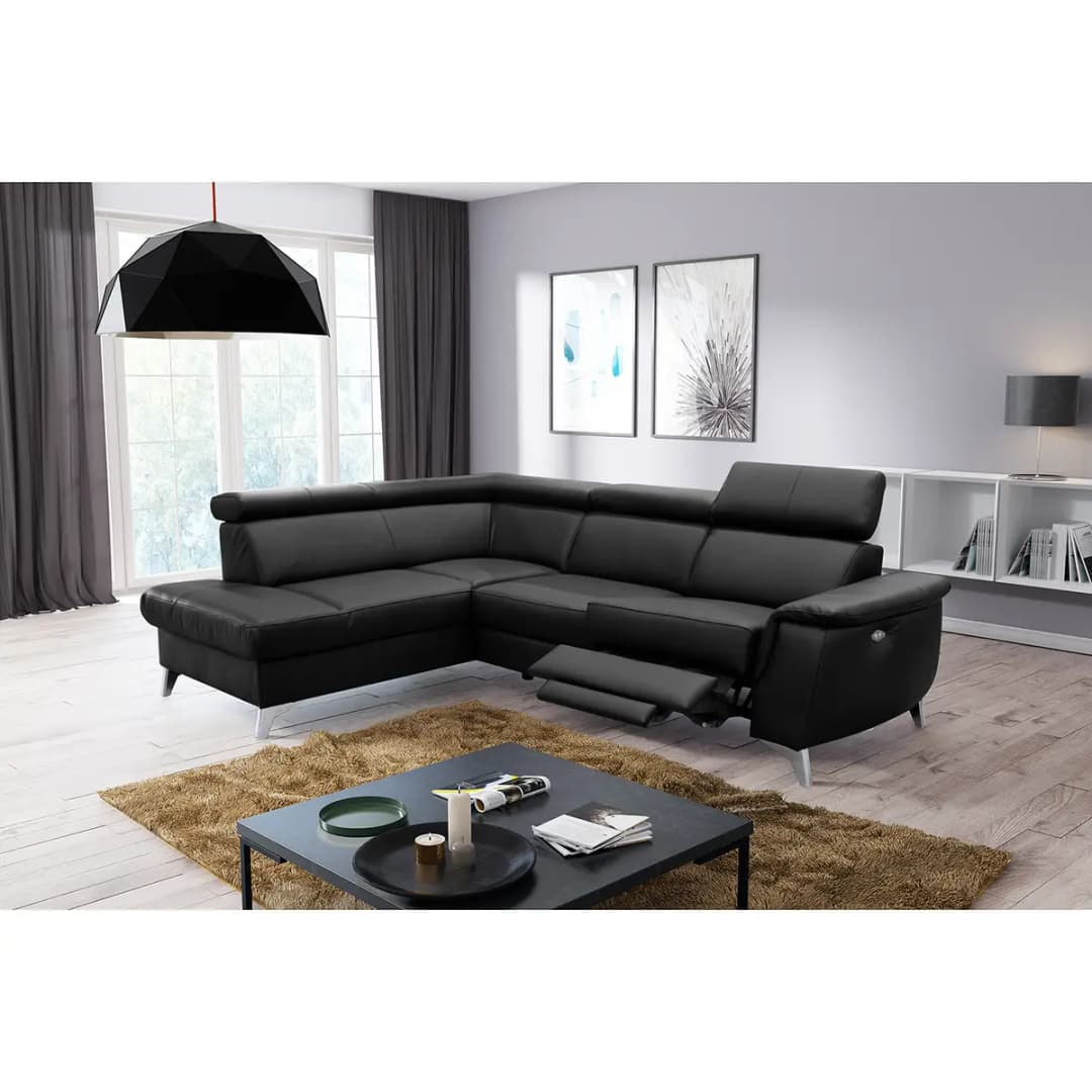Ecksofa Lobos | Schwarz