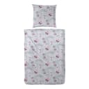 Feinbiber-Bettwäsche Elegant Flower | Grau