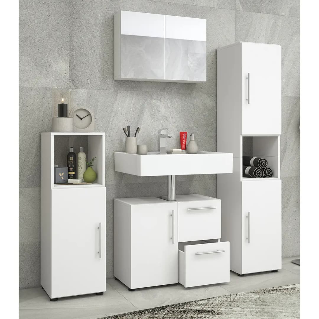 Hochschrank Flandu | Weiß