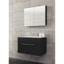 Badezimmerset Melville II 3-teilig 80cm Schwarz/Schwarz