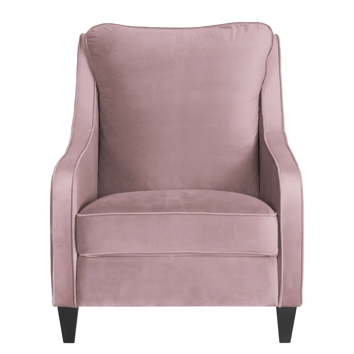 Sessel Wingen I Pink/Mauve Samt Ravi | Mehrfarbig