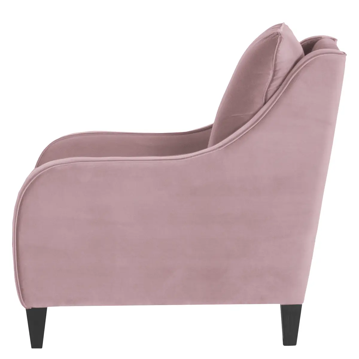 Sessel Wingen I Pink/Mauve Samt Ravi | Mehrfarbig