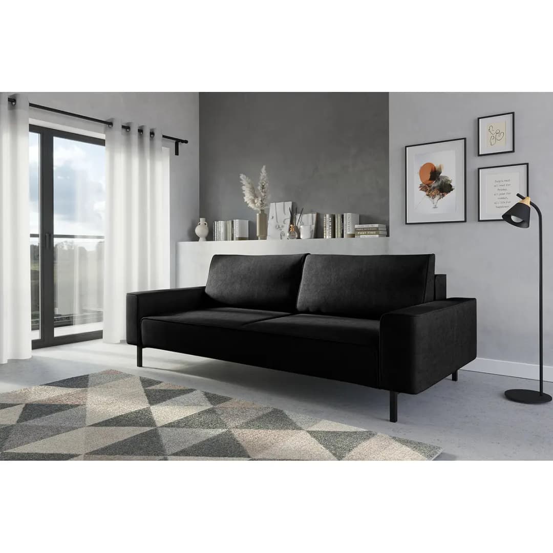 Schlafsofa Ravi | Schwarz