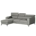 Ecksofa mit Longchair Grau/Grau Webstoff Voer | Grau