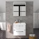 Badezimmerset 3050 IV 2-teilig 62cm Weiß/Hochglanz Weiß | Weiß