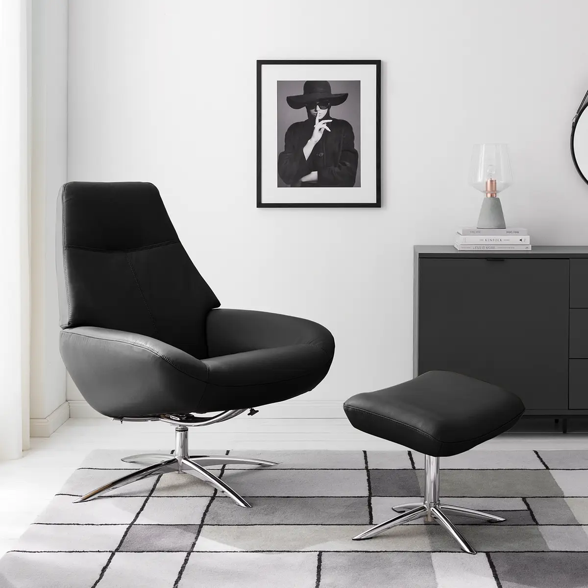 Relaxsessel Raahe | Schwarz