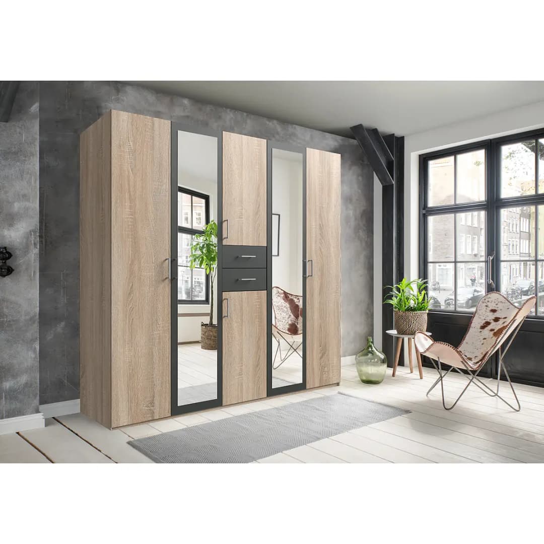 Drehtürenschrank 225cm | Braun