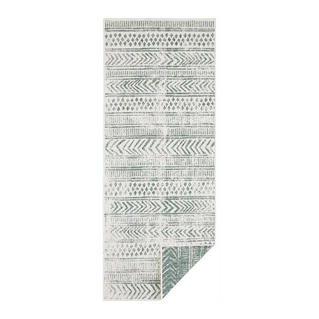 Läufer Biri 80 x 350cm Beige/Türkisgrün | Beige