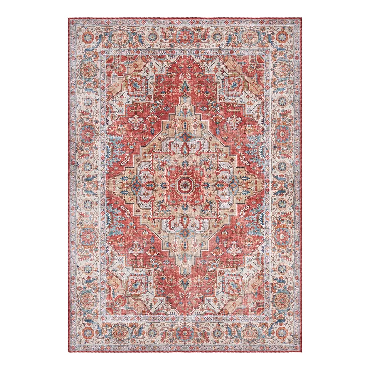 Kurzflorteppich Sylla | Rot