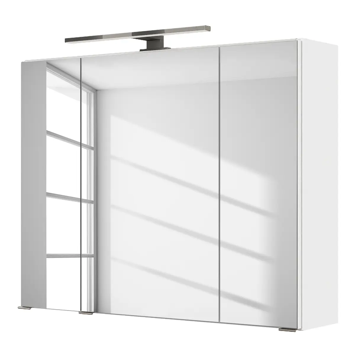 Spiegelschrank Tira 80cm Weiß/Weiß | Weiß
