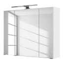 Spiegelschrank Tira 80cm Weiß/Weiß | Weiß