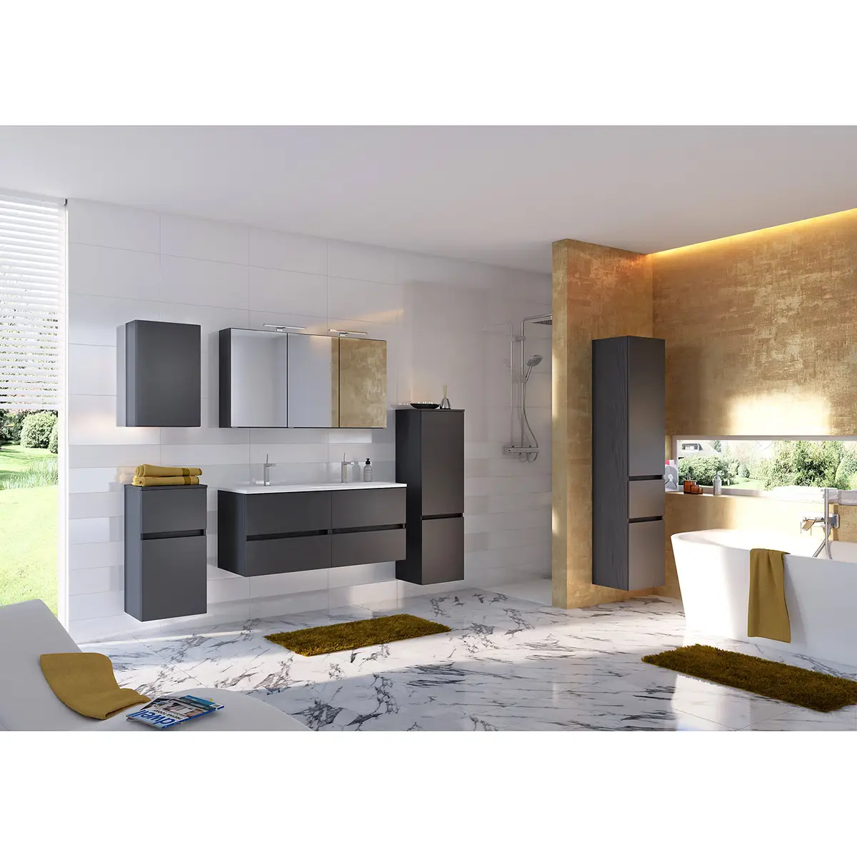 Hochschrank Tira | Grau