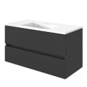 Waschtisch Tira 100cm Grau/Matt Grau | Grau