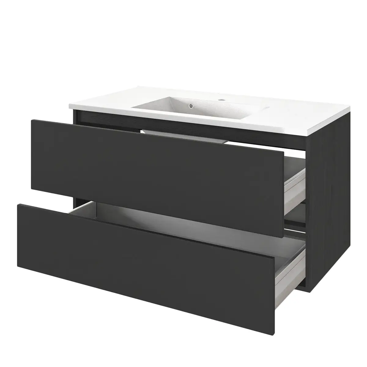 Waschtisch Tira 100cm Grau/Matt Grau | Grau