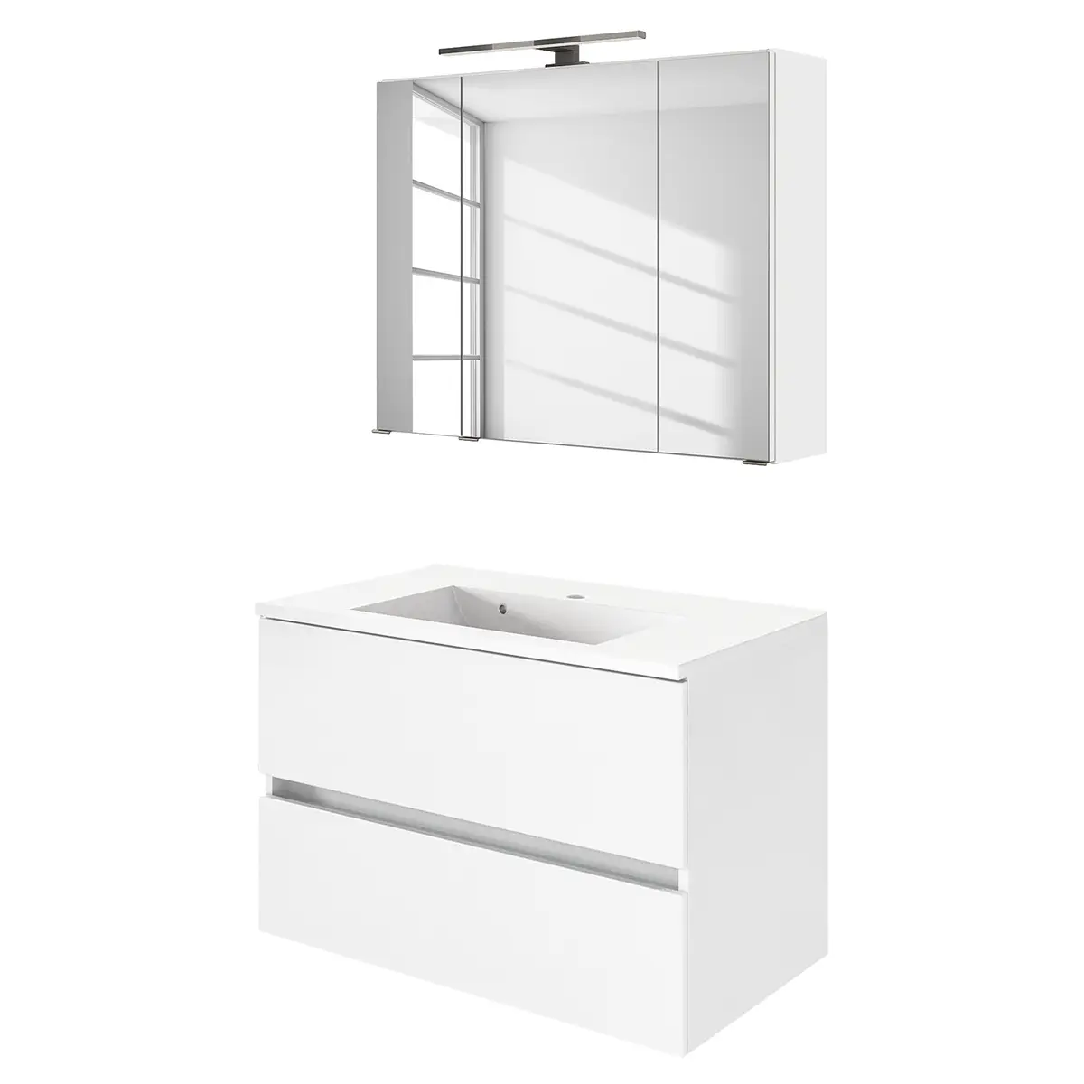 Badezimmerset Tira 2-teilig 80cm | Weiß