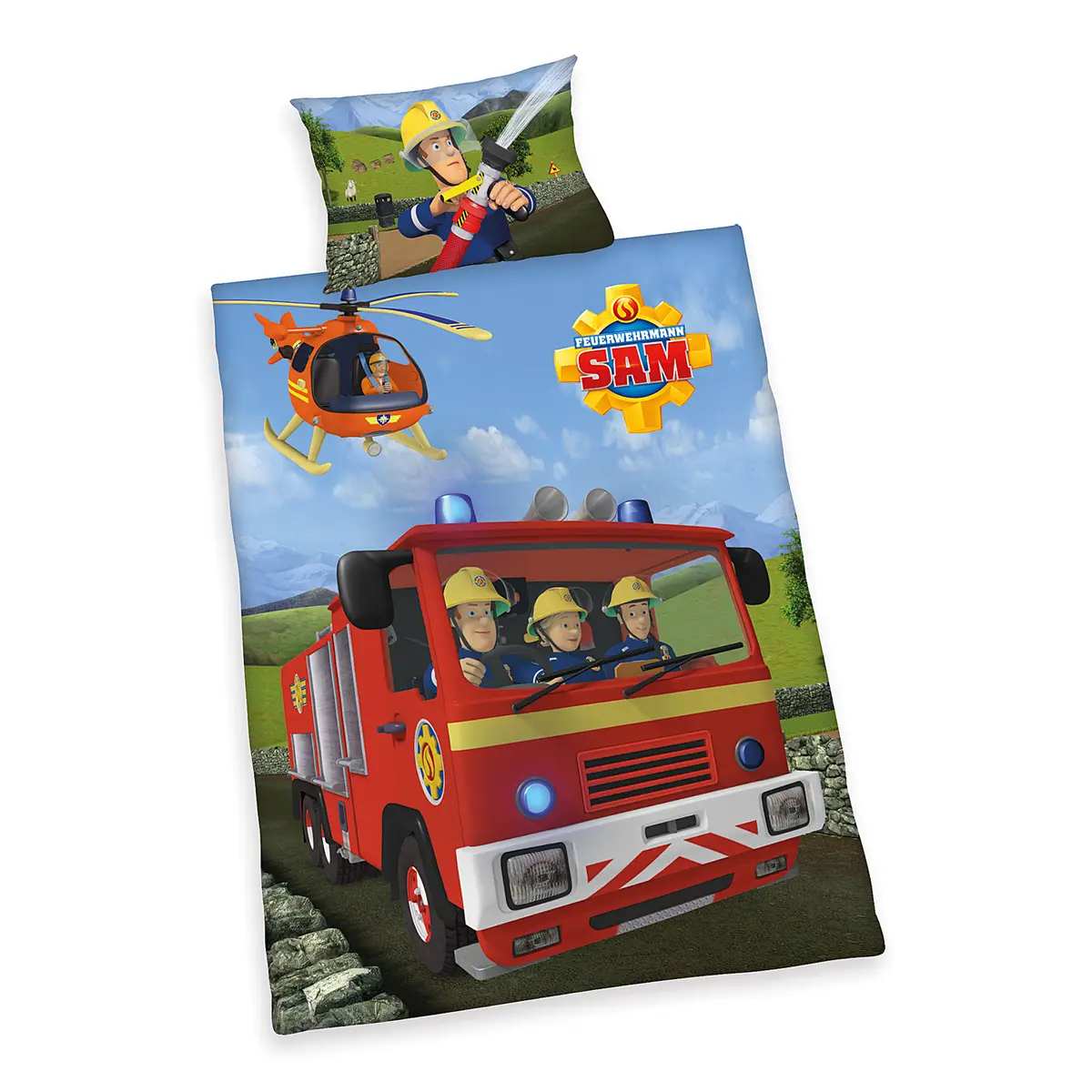 Bettwäsche Feuerwehrmann SAM | Mehrfarbig