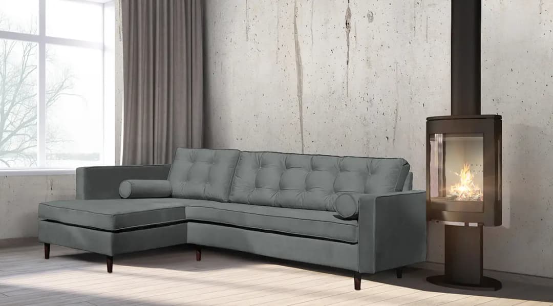 Ecksofa Kosula | Grau