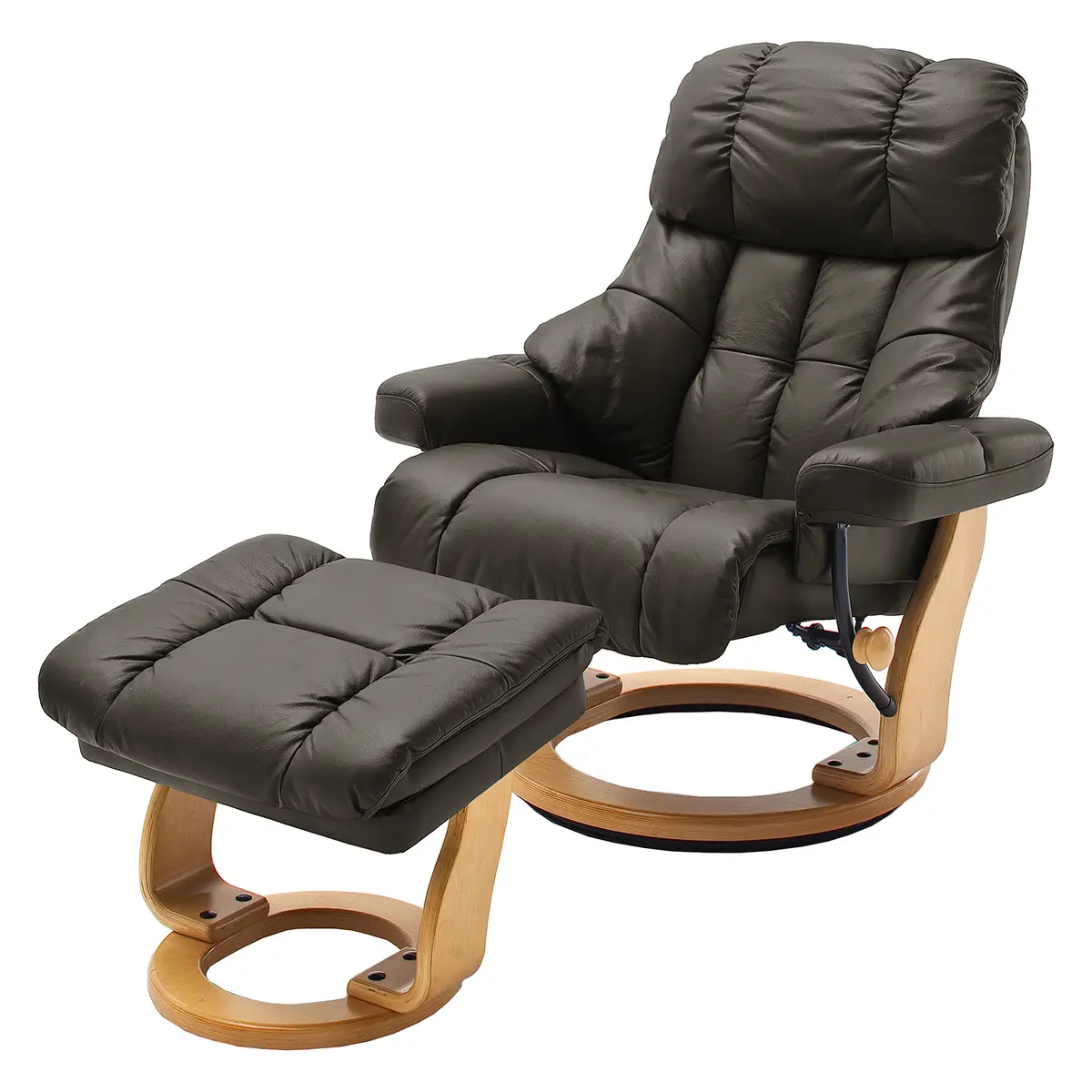 Relaxsessel mit Hocker Grunewald | Grau