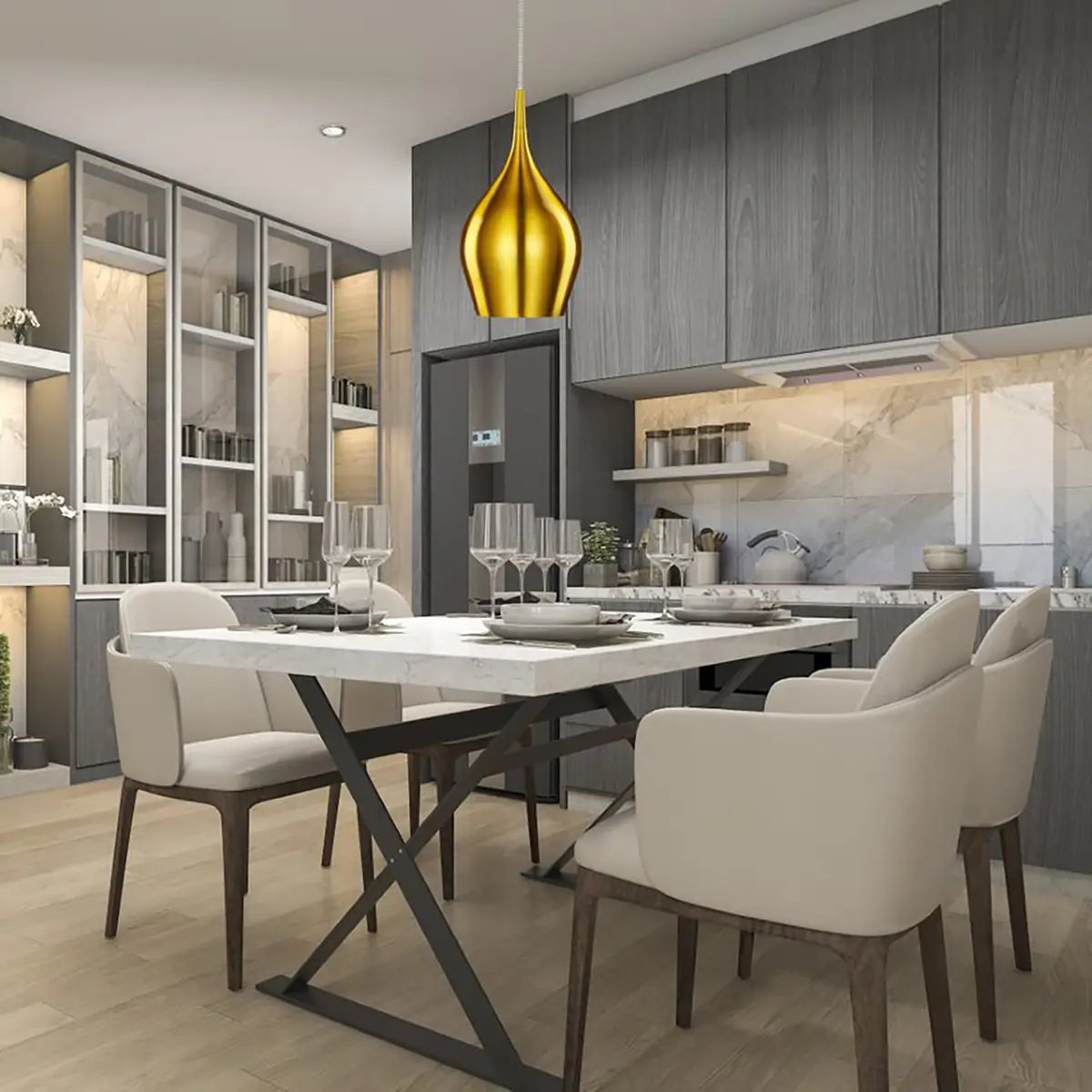 Pendelleuchte Vibrant | Gold