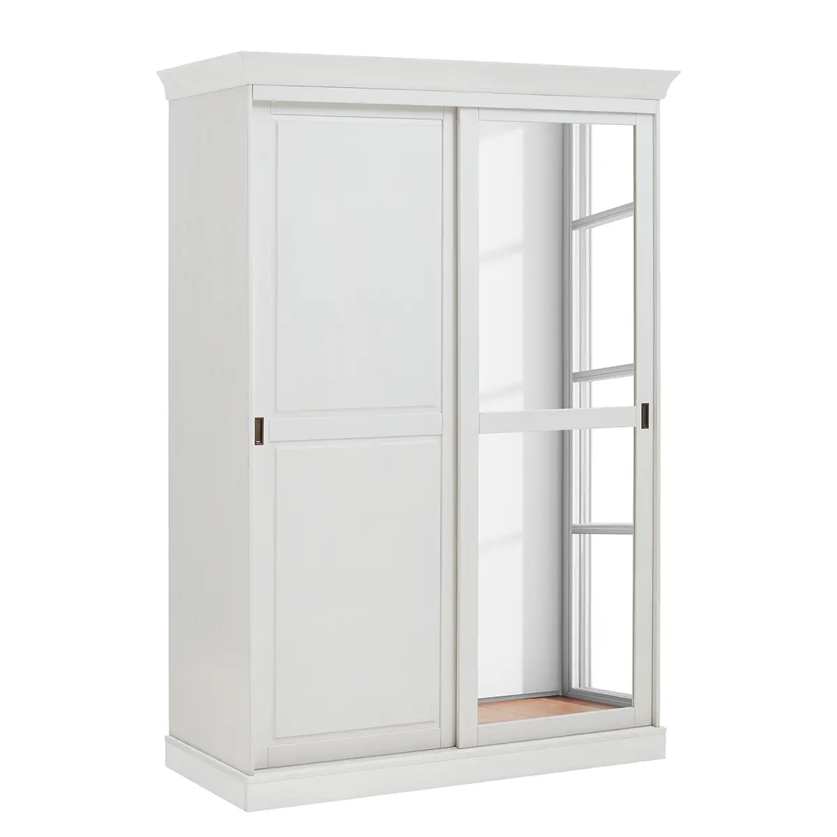 Schwebetürenschrank Bergen | Weiß
