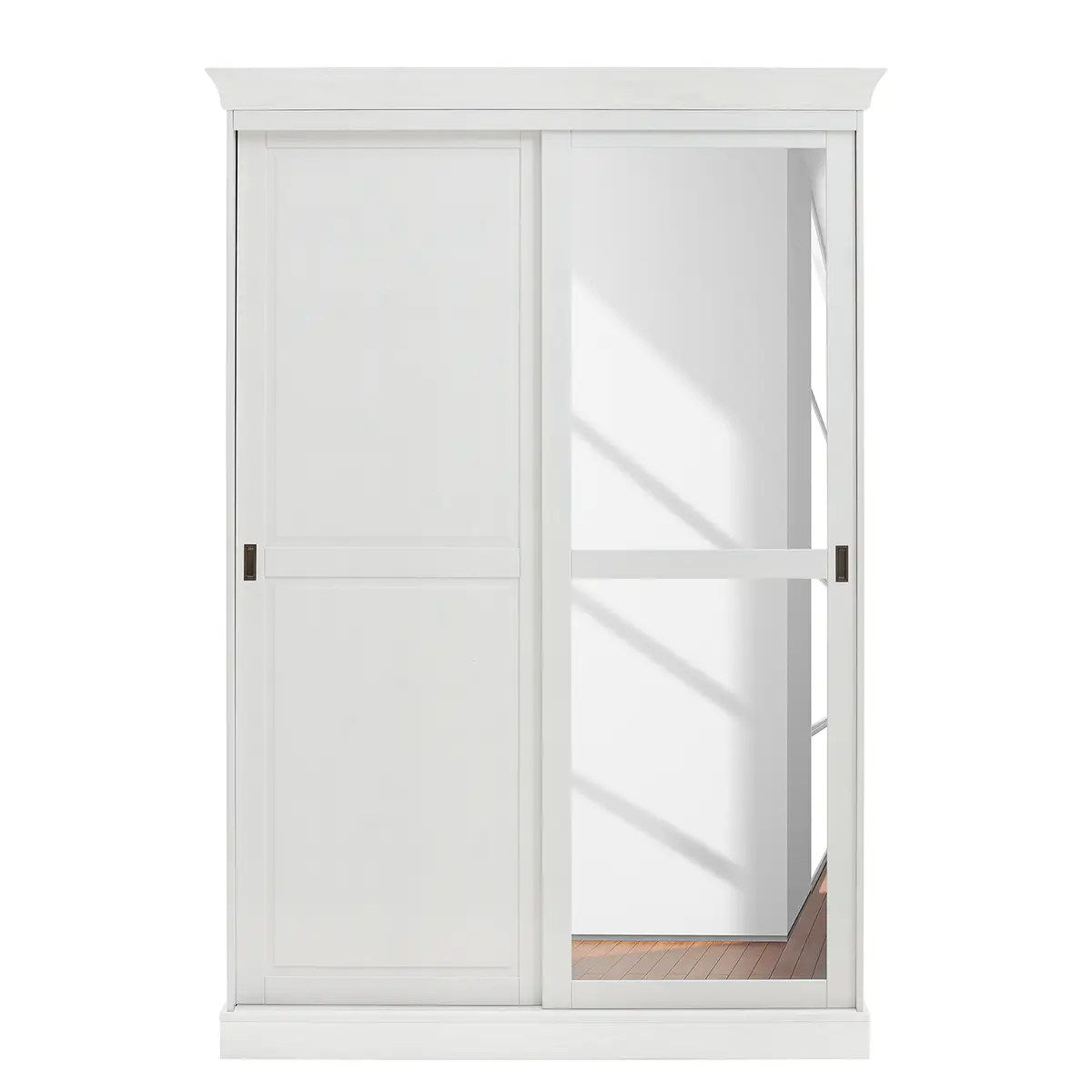 Schwebetürenschrank Bergen | Weiß