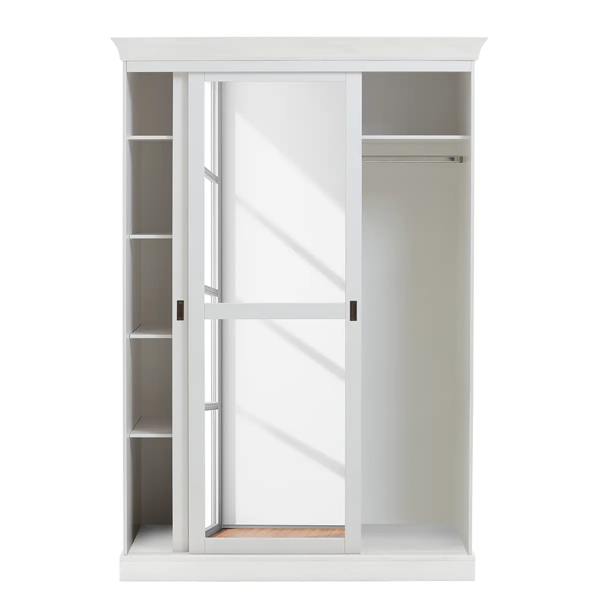 Schwebetürenschrank Bergen | Weiß