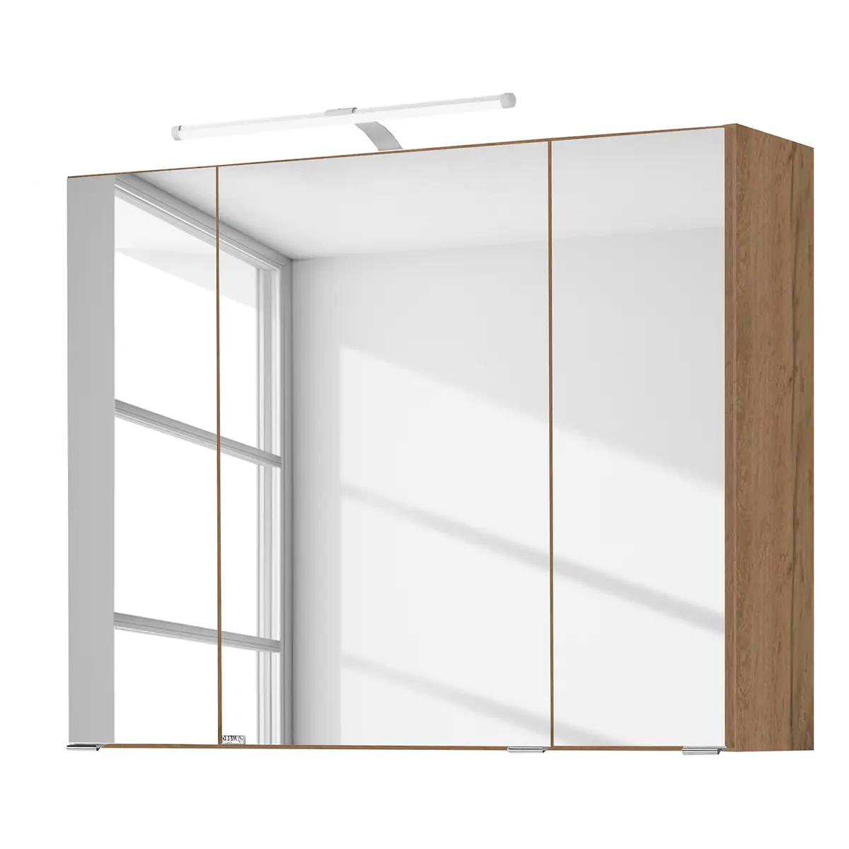 Spiegelschrank I 80cm Braun/Wotaneiche Dekor | Braun