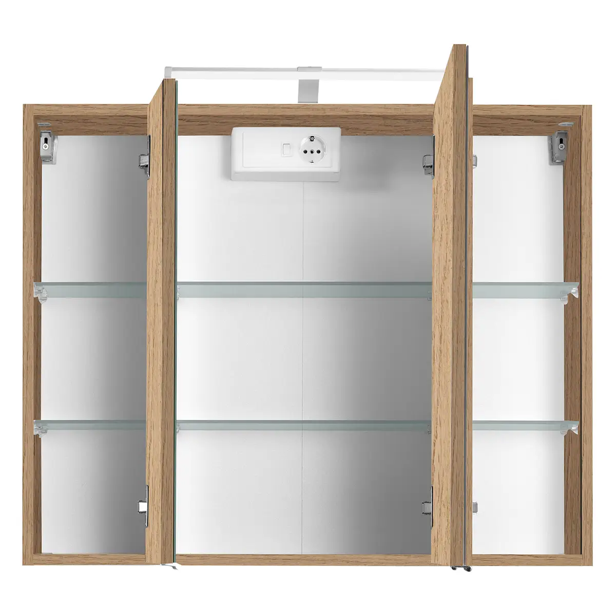 Spiegelschrank I 80cm Braun/Wotaneiche Dekor | Braun