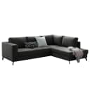 Ecksofa Manso | Schwarz