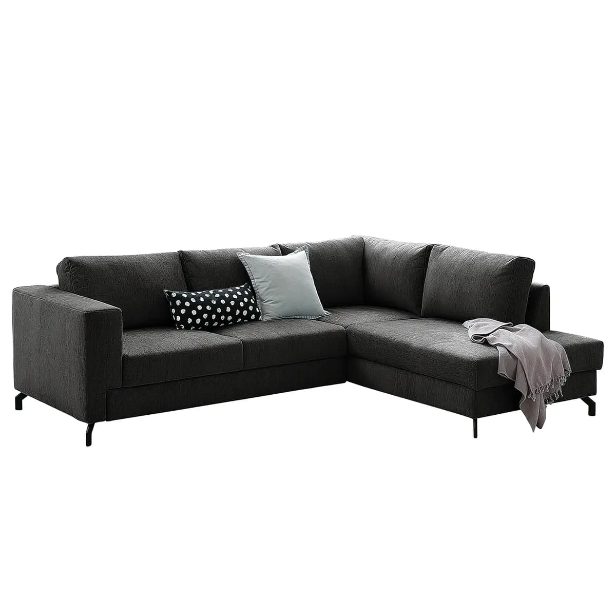 Ecksofa Manso | Schwarz