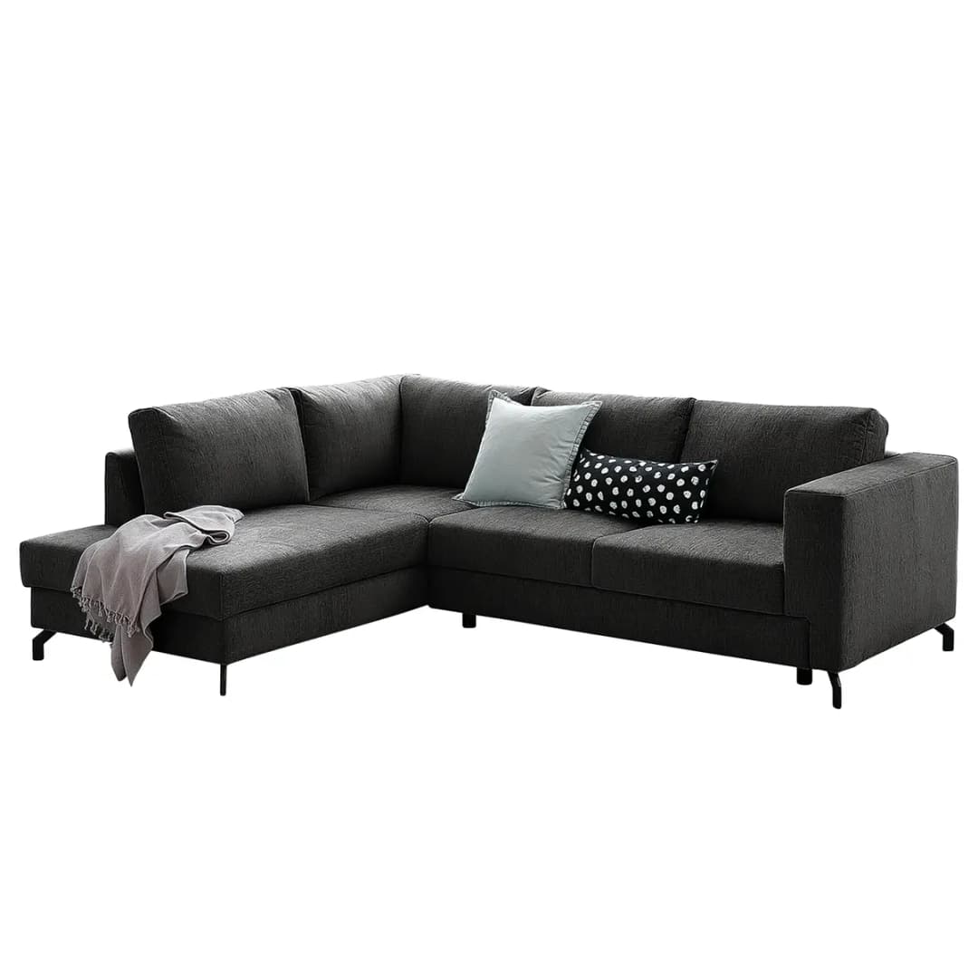 Ecksofa Manso | Schwarz