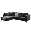 Ecksofa Manso | Schwarz