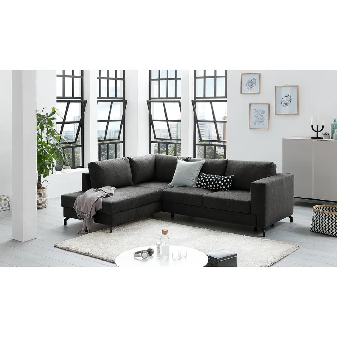 Ecksofa Manso | Schwarz