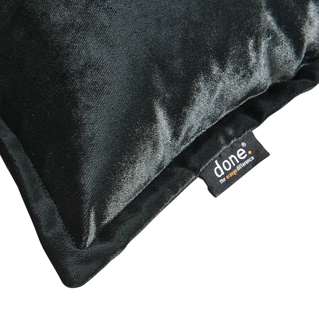 Kissenbezug Glam Grau/Anthrazit 40 x 60cm Samt | Grau