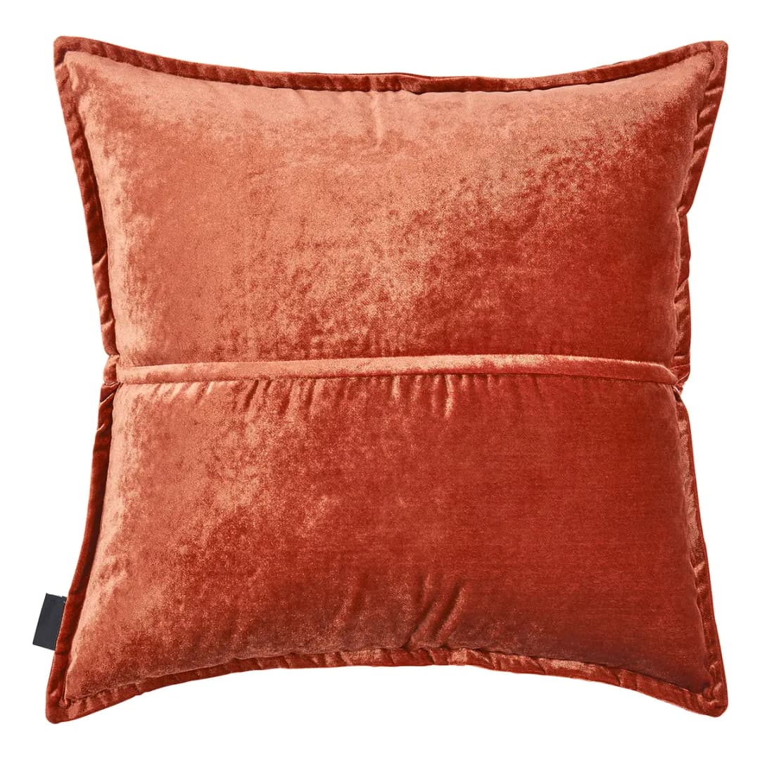 Kissenbezug Glam Orange/Terracotta 65 x 65cm Samt | Terrakotta