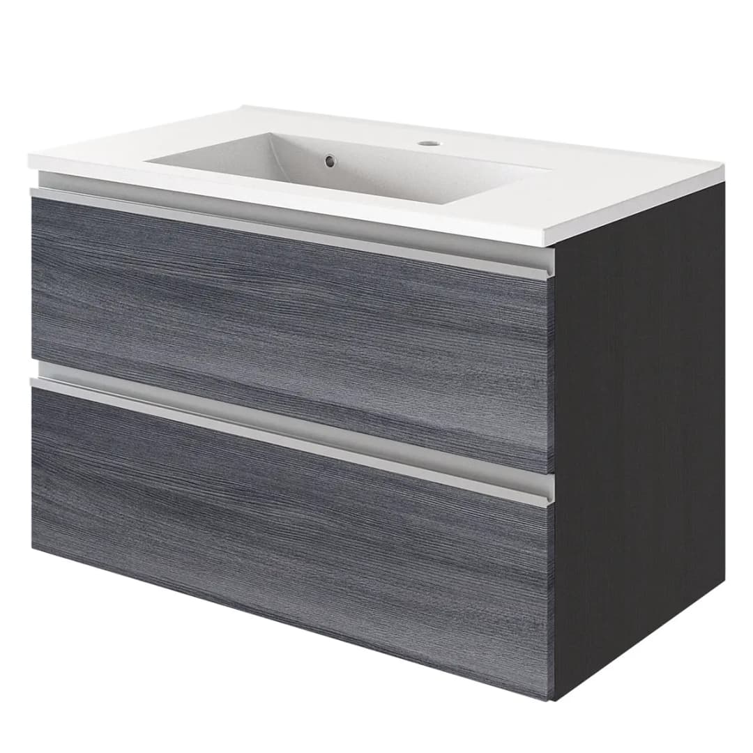 Waschtisch I 80cm Multicolor/Rauchsilber/Graphit | Mehrfarbig