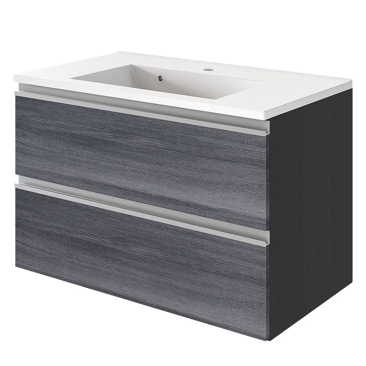 Waschtisch I 80cm Multicolor/Rauchsilber/Graphit | Mehrfarbig