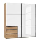 Schwebetürenschrank Level 36 D III 200 x 216cm Weiß/Hochglanz | Weiß