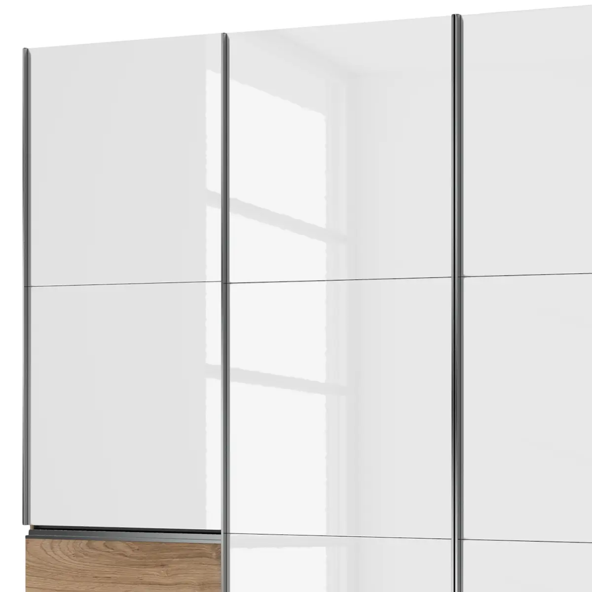 Schwebetürenschrank Level 36 D III 300 x 216cm | Weiß