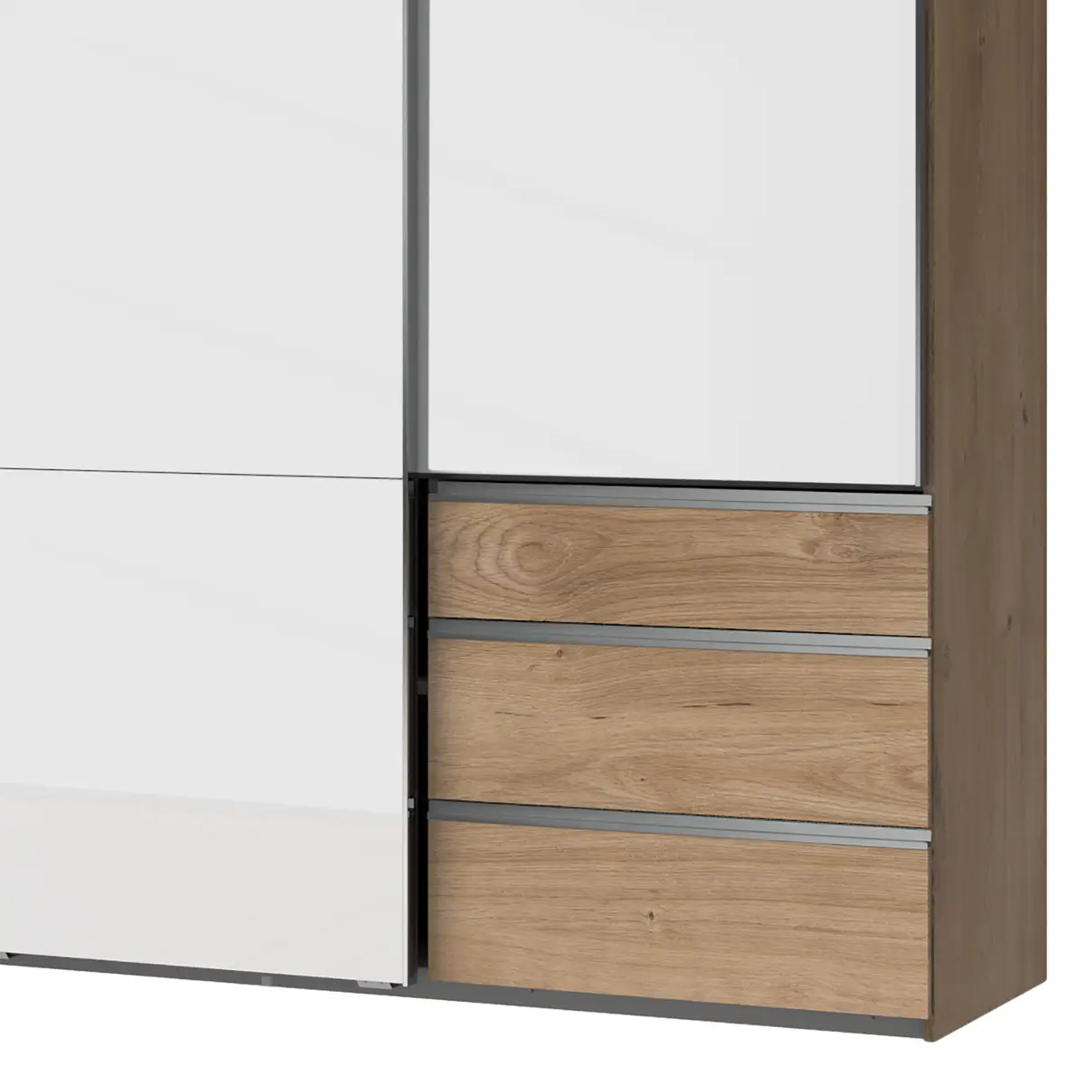 Schwebetürenschrank Level 36 D III 300 x 216cm | Weiß