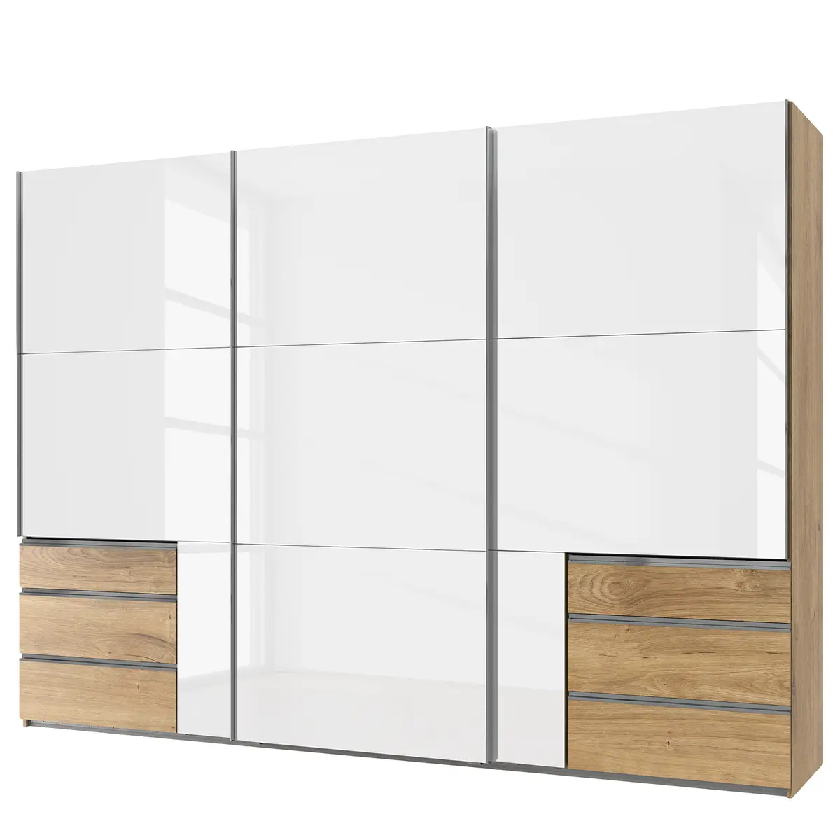 Schwebetürenschrank Level 36 D III | Weiß