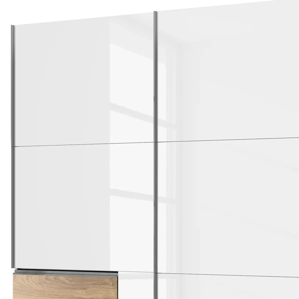 Schwebetürenschrank Level 36 D III | Weiß