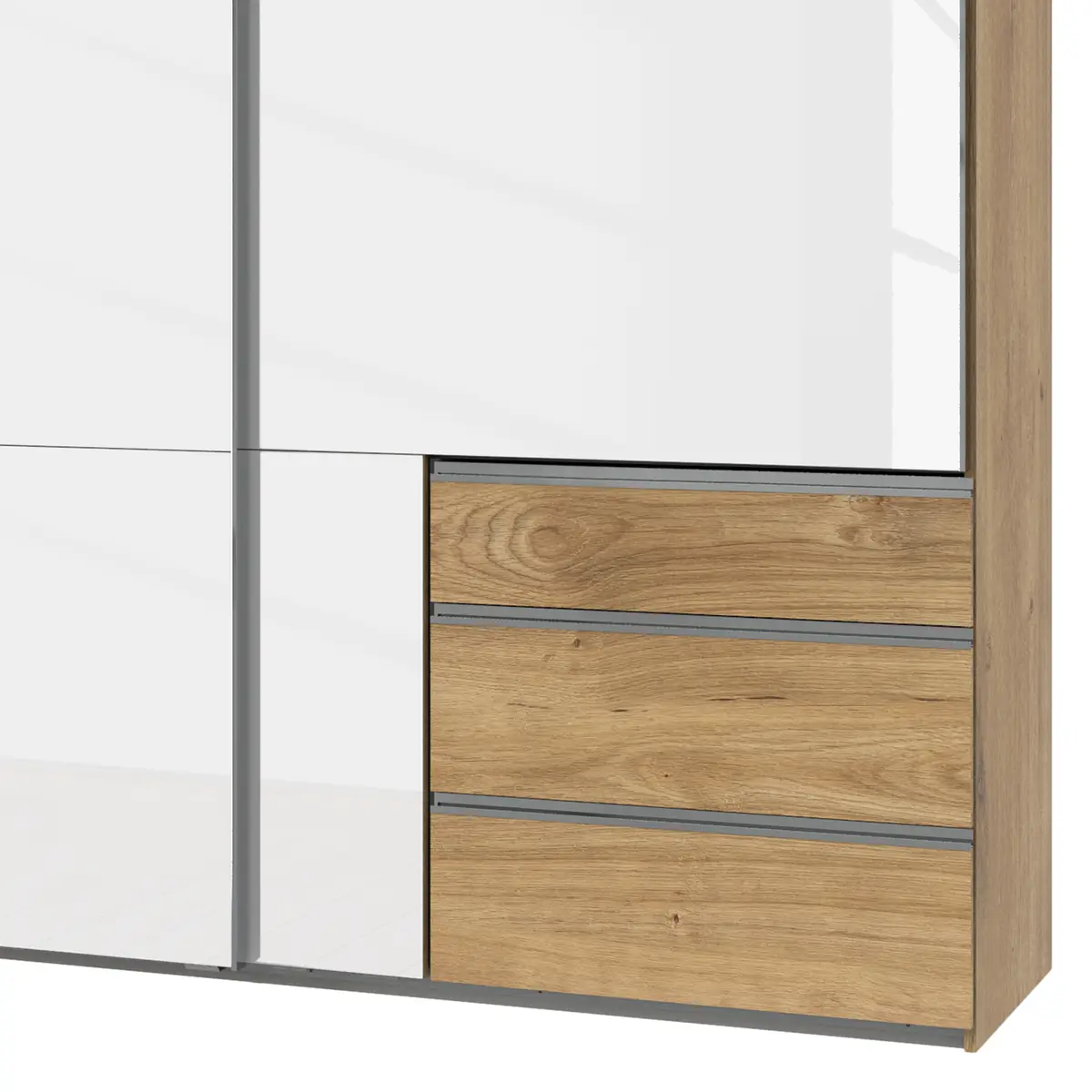Schwebetürenschrank Level 36 D III | Weiß