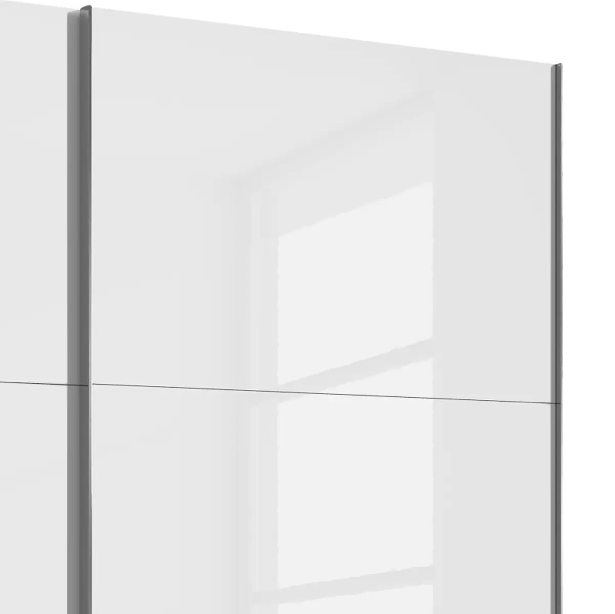 Schwebetürenschrank Level 36 D III 250 x 236cm Weiß/Hochglanz