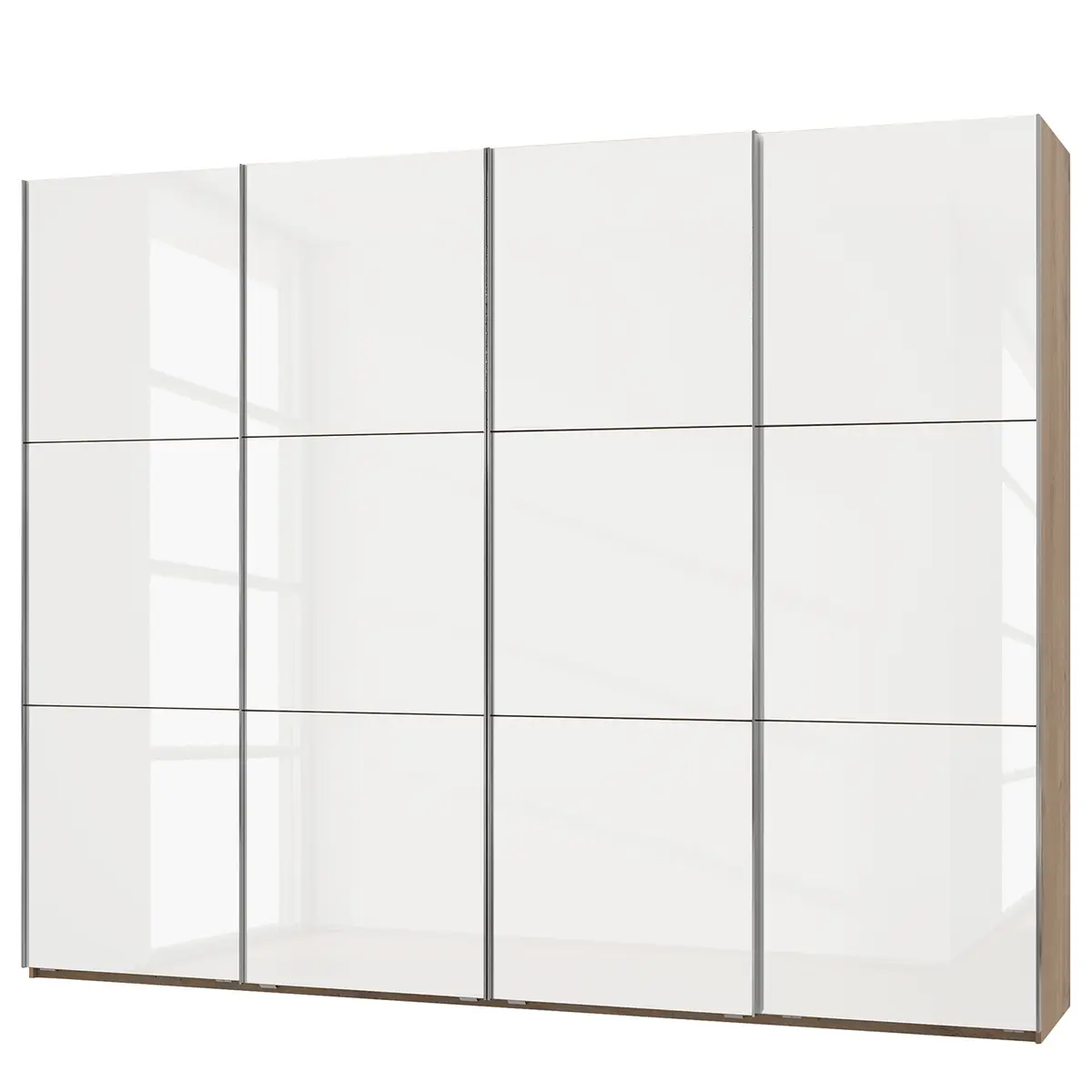 Schwebetürenschrank Level 36 D I 300 x 236cm Weiß/Hochglanz
