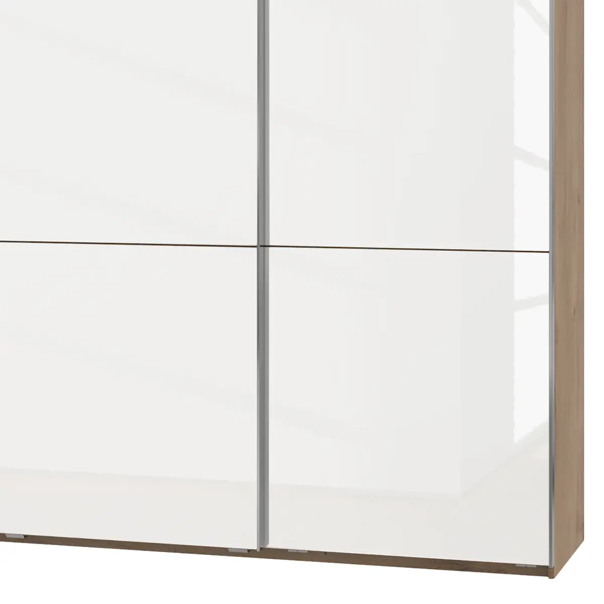 Schwebetürenschrank Level 36 D I 300 x 236cm Weiß/Hochglanz