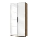 Drehtürenschrank Lebel 36 D I 100 x 216cm Weiß/Hochglanz | Weiß