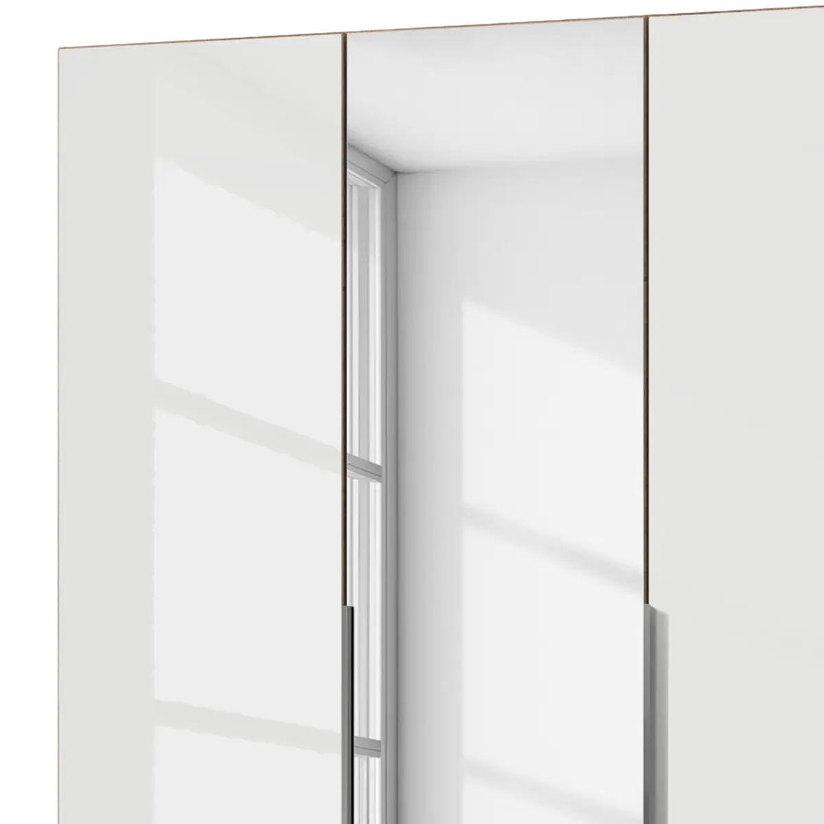 Drehtürenschrank Level 36 D II 150 x 216cm Weiß/Hochglanz